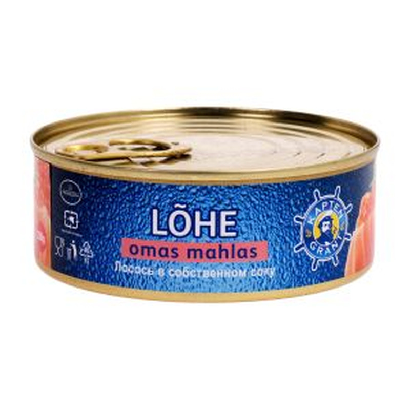 Lõhe omas mahlas  EO, KAPTEN GRANT, 230 g