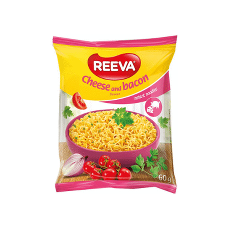 Juustu-ja peekoni kiirnuudlid REEVA 60g