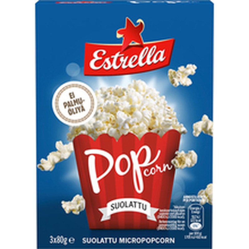 Estrella soolaga Mikropopkorn 3-pakk 240g