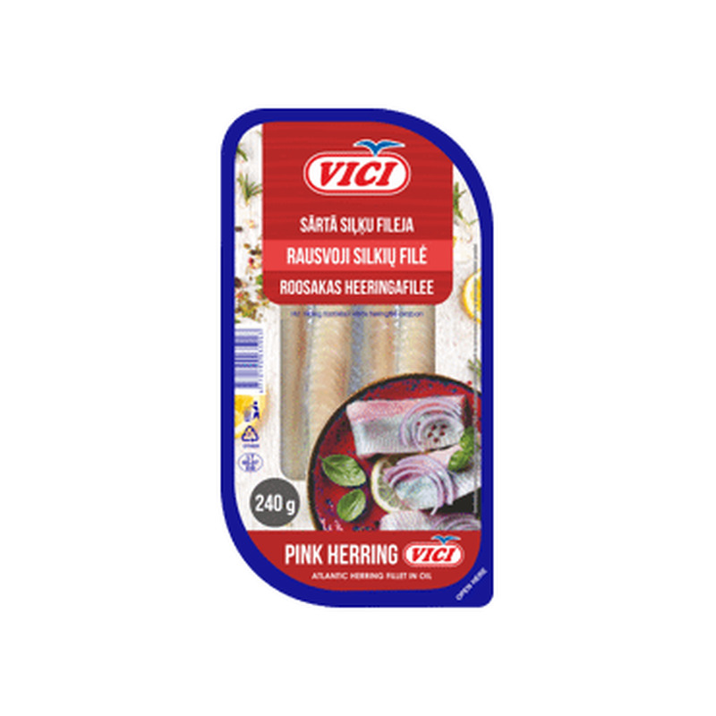 Külm/s heeringafilee roosakas VICI,240g