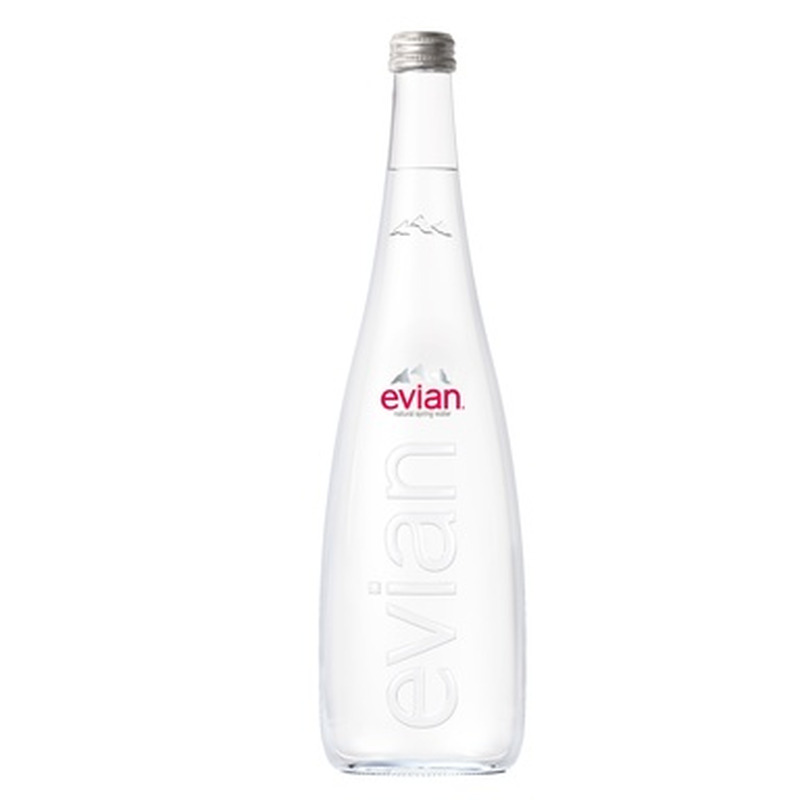 EVIAN Mineraalvesi 75cl (gaseerimata, klaaspudel)