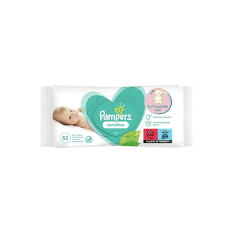 Niisked salvrät.PAMPERS Sensitive 52tk