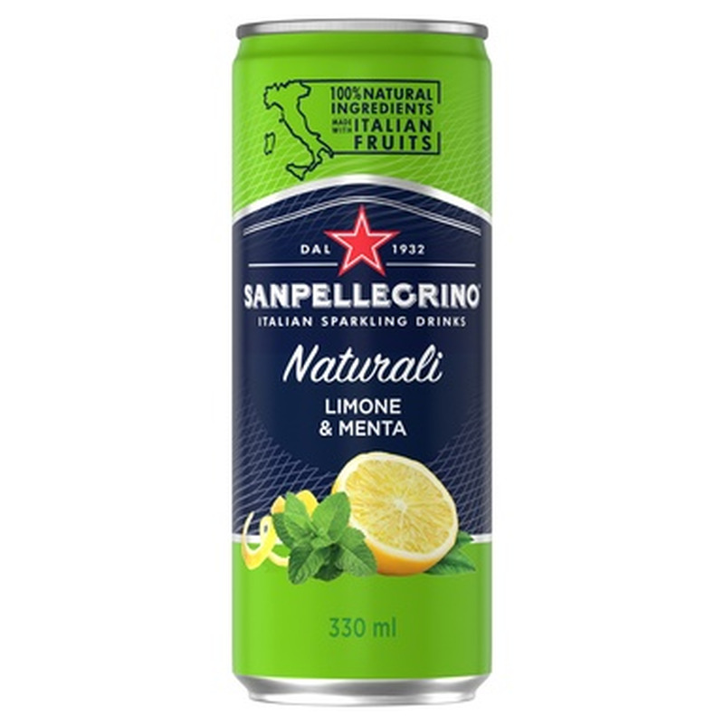 Karastusjook Naturali Limone & Menta, SANPELLEGRINO, 330 ml