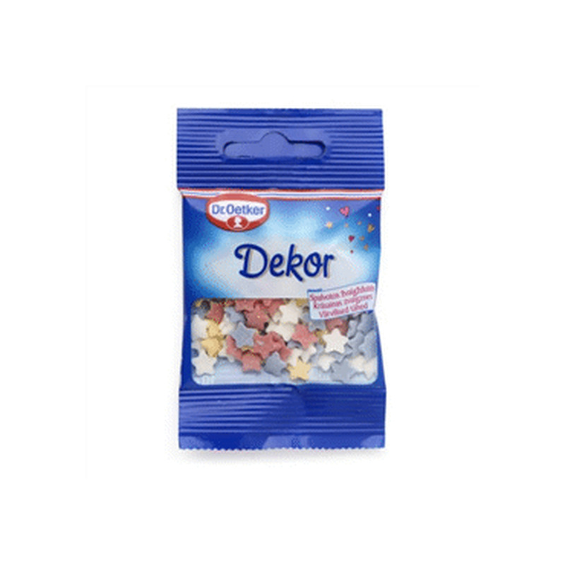 Kaunistused värv.tähed DR.OETKER 10g