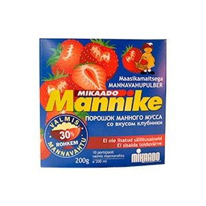 Manni mannavahupulber 200g maasikamaitseline