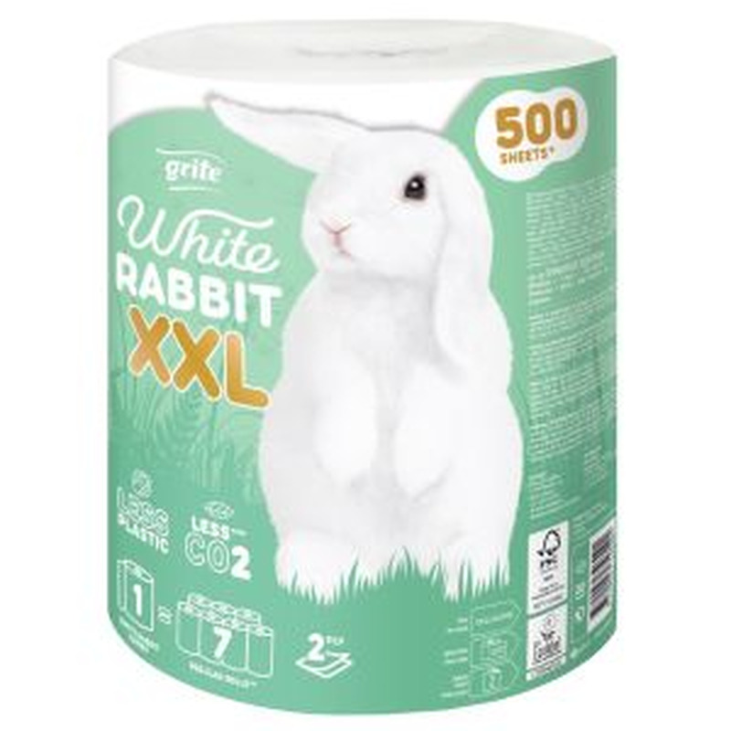 Paberkäterätt White Rabbit XXL 2-kihiline, GRITE, 1 tk