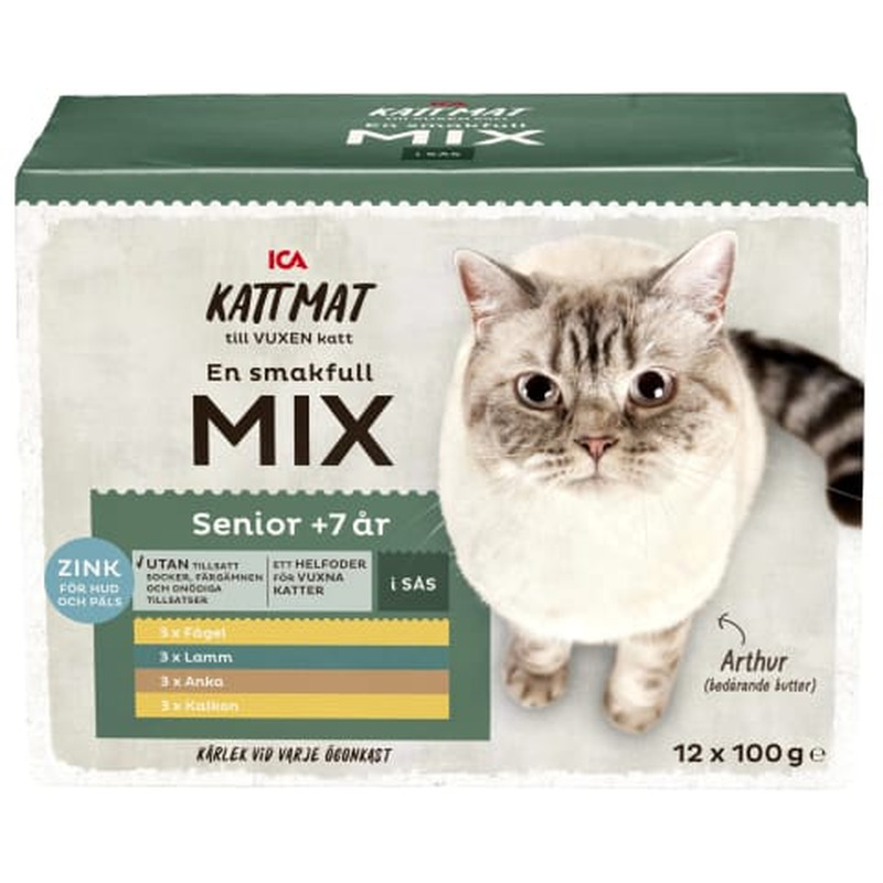 Kassitoit ICA senior liha mix kastmes 12x100g