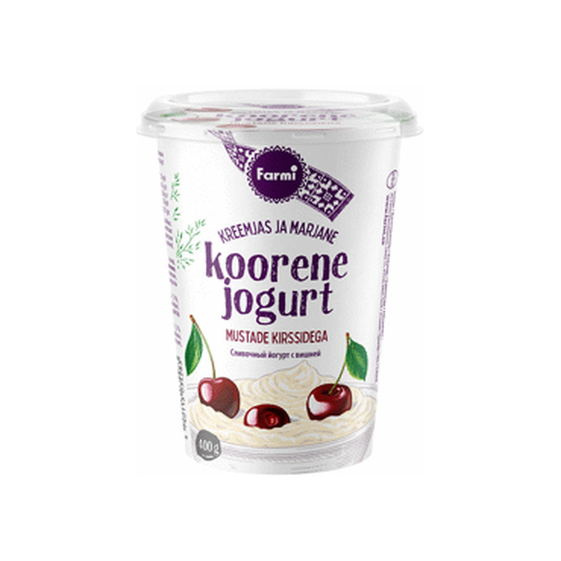 Koorene jogurt FARMI must.kirss., 400g