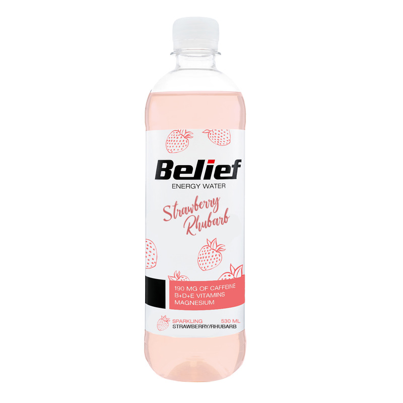 Energiavesi maasika-raberberi, BELIEF, 530 ml