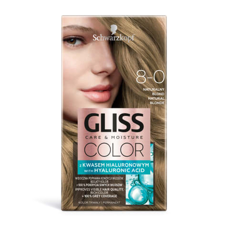 Juuksevärv Gliss Color 8-0 loomulik blond