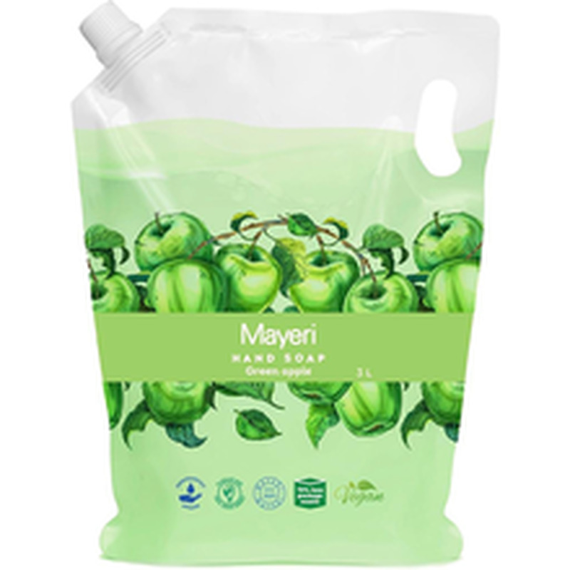 Vedelseep/täitepakk Green Apple 3 l