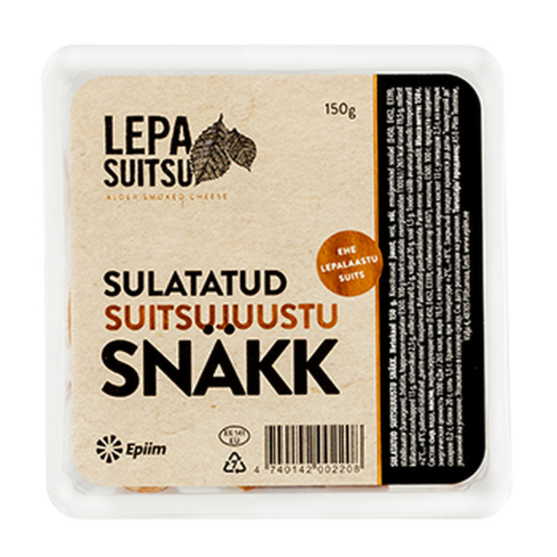 Sulatatud suitsujuustu snäkk, E-PIIM, 150 g