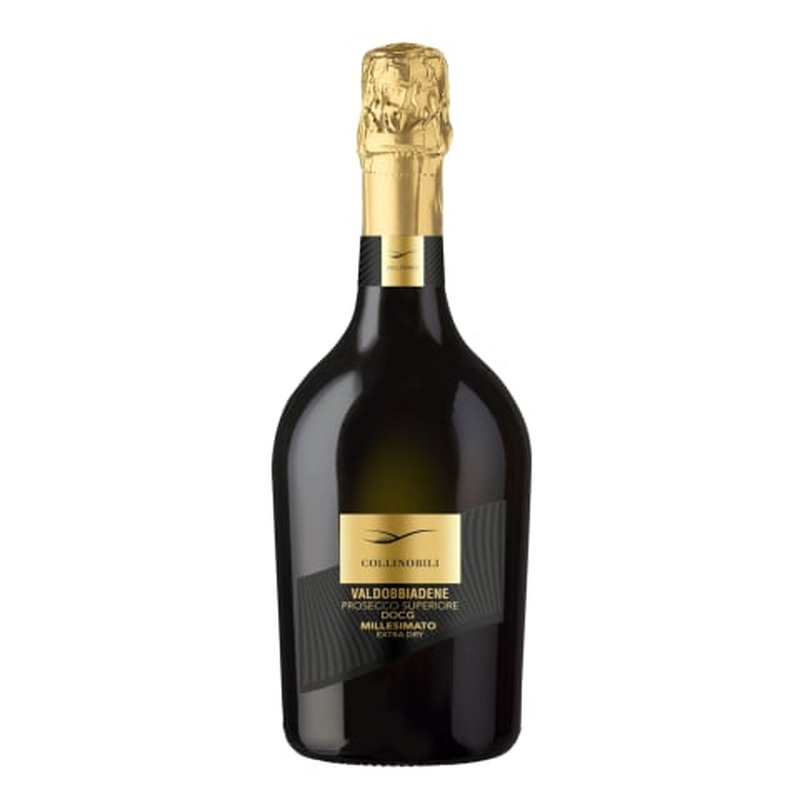 Kaitstud päritolunimetusega vahuvein Collinobili Valdobbiadene DOCG Prosecco Superiore Millesimato Extra Dry 11,5%vol 0,75l