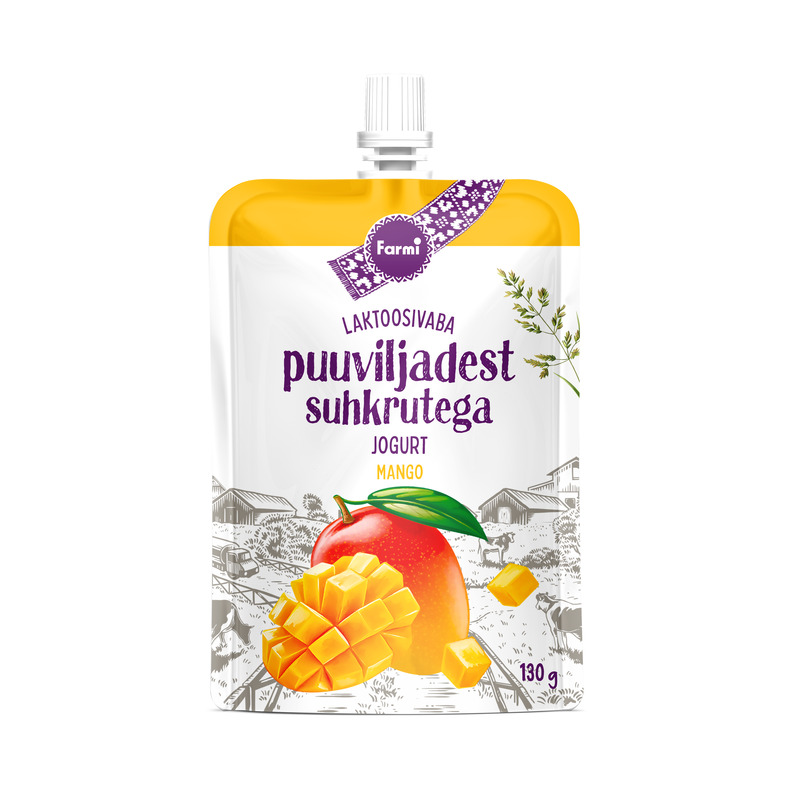 Jogurt mango puuviljasuhkruga, FARMI, 130 g