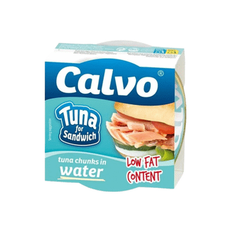 Tuunikalatükid vees, CALVO, 142 g