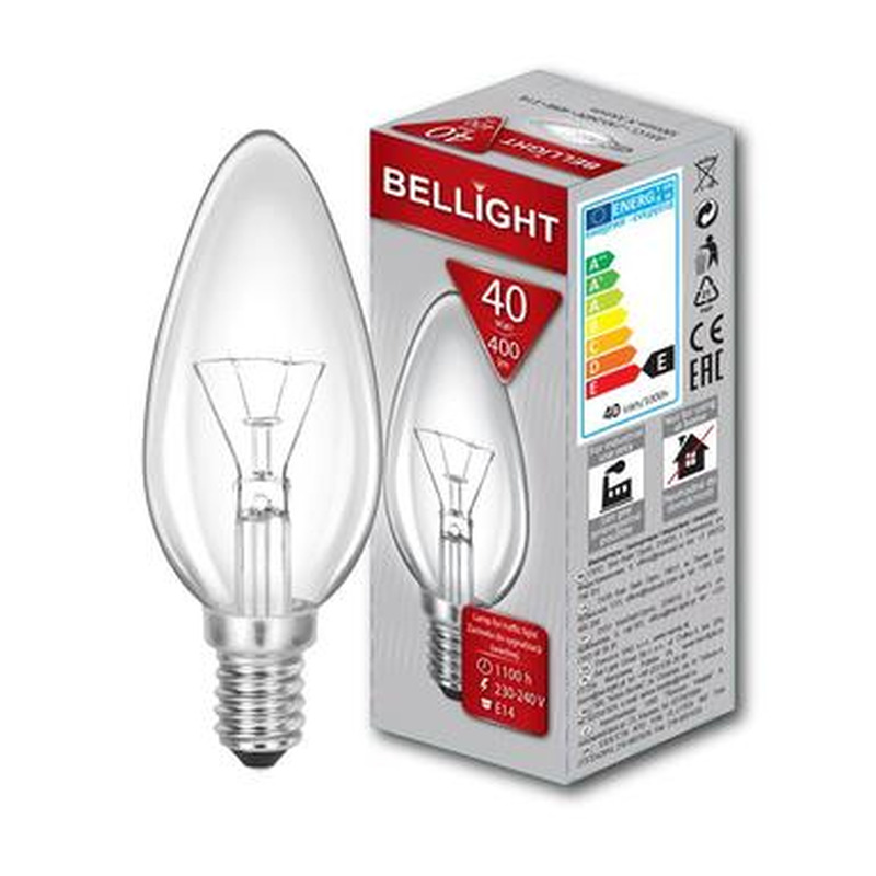 BELLIGHT Hõõglamp E14 40W (küünal)