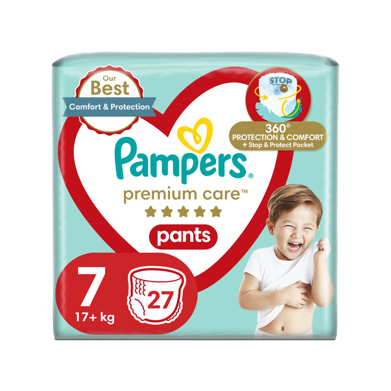 KAST 3 tk! Pampers Premium Care Püksmähkmed, Suurus 7, 27 Mähet, 17kg+