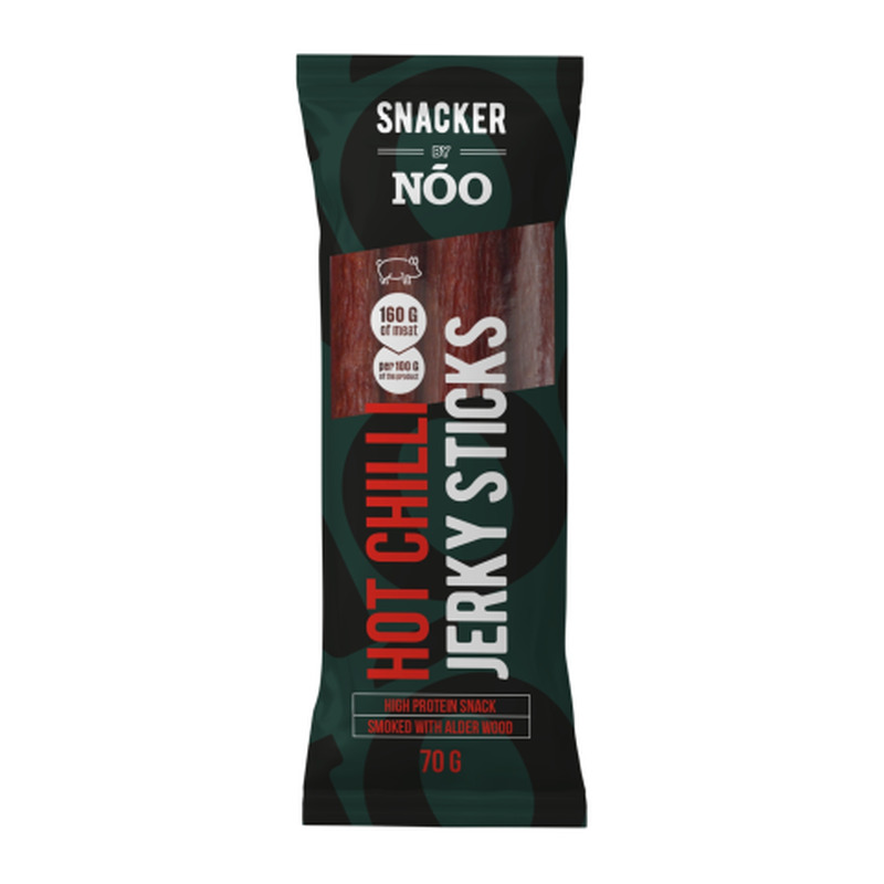 Snäkkvorst kuivatatud Hot Chilli Jerky Sticks Nõo 70g