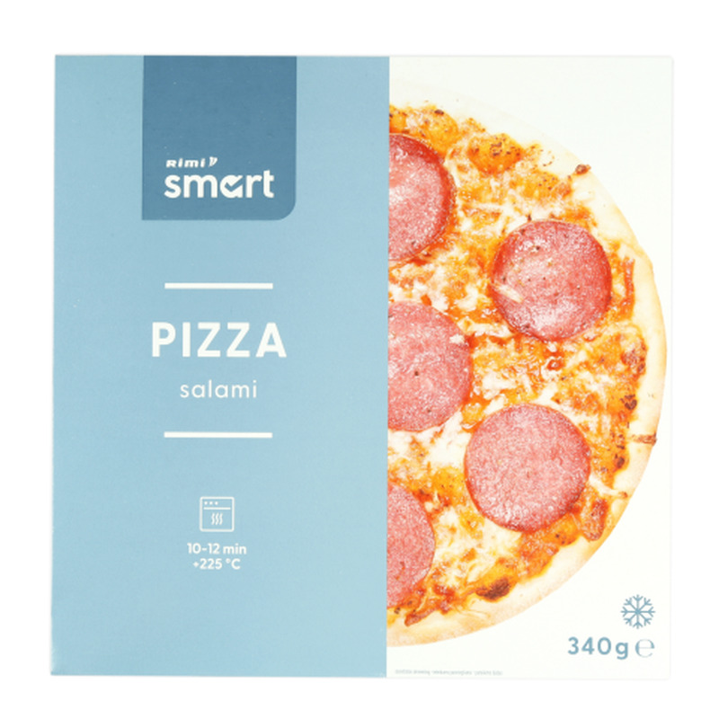 Pitsa salaami, Edam juustu ja Mozzarella juustuga Rimi Smart 340g