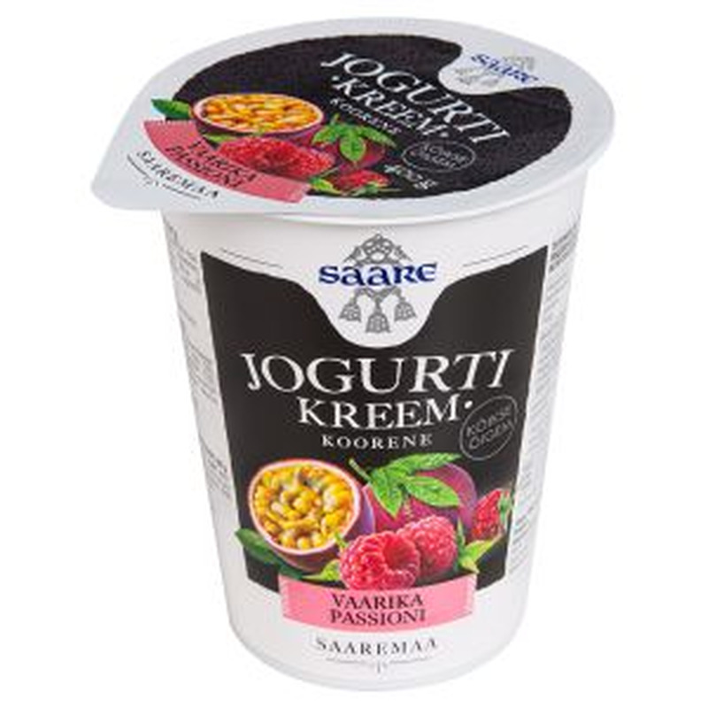 Jogurtikreem vaarika-passioni, SAARE, 400 g