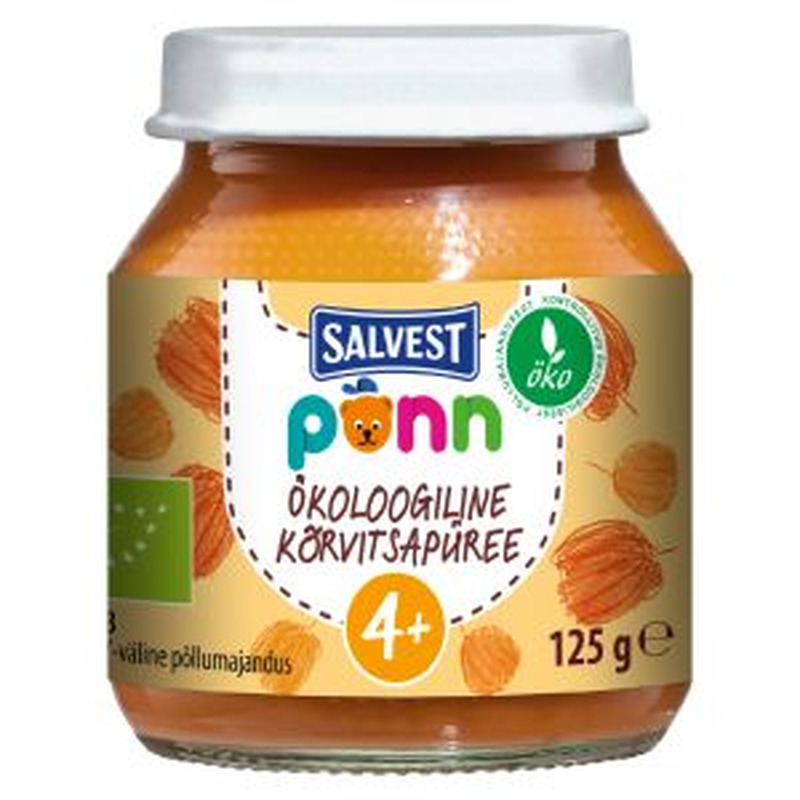 Kõrvitsapüree, mahe 4+, PÕNN, 125g