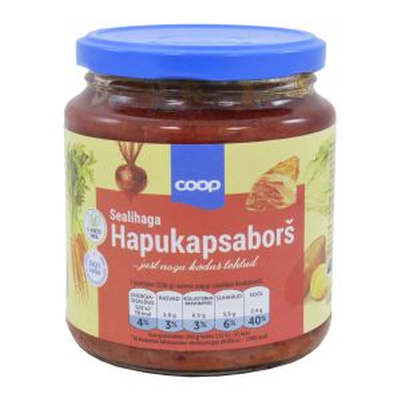 Coop Hapukapsaborš 530g sealihaga