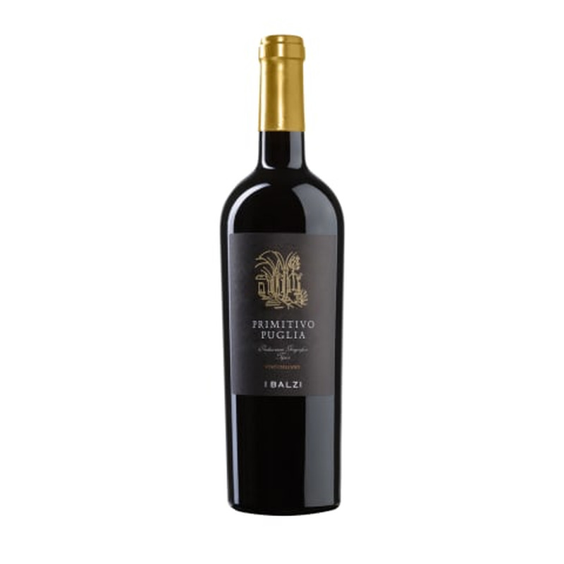 Kaitstud geograafilise tähisega vein Primitivo Puglia I Balzi 13%vol 0,75l