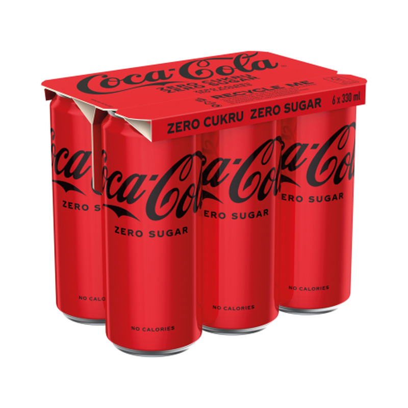 Coca-Cola Zero 6-pakk, COCA-COLA, 6 x 330 ml