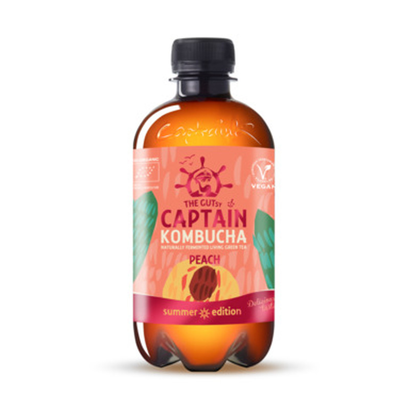 CAPTAIN Kombucha Virsiku Organic 0,4l (pet)