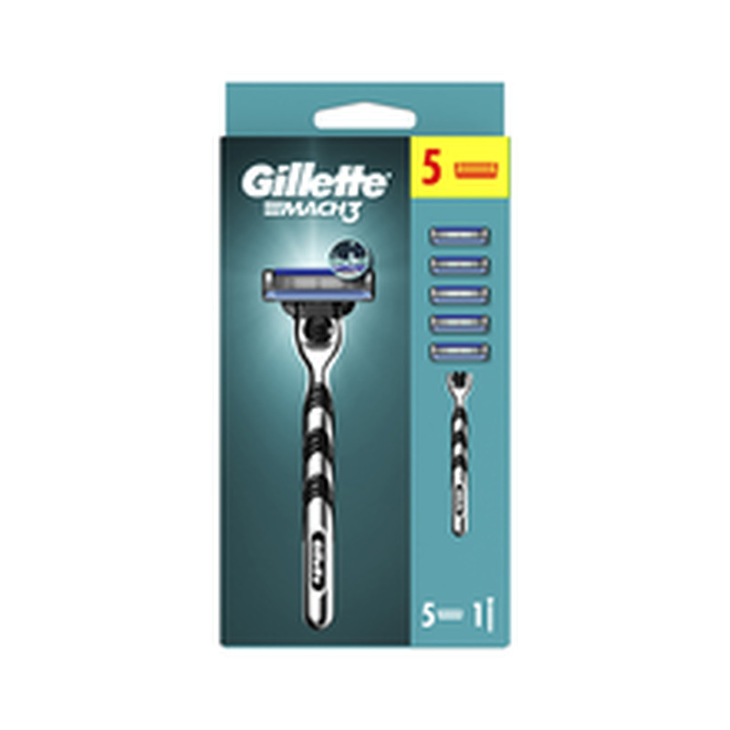 Varuterad Mach3 5tk + käepide, GILLETTE, 5 tk