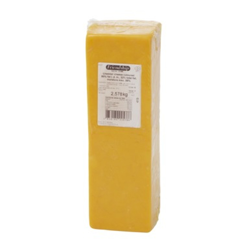 FRIENDSHIP Cheddar juust 50% kg (~2,5kg) värvitud