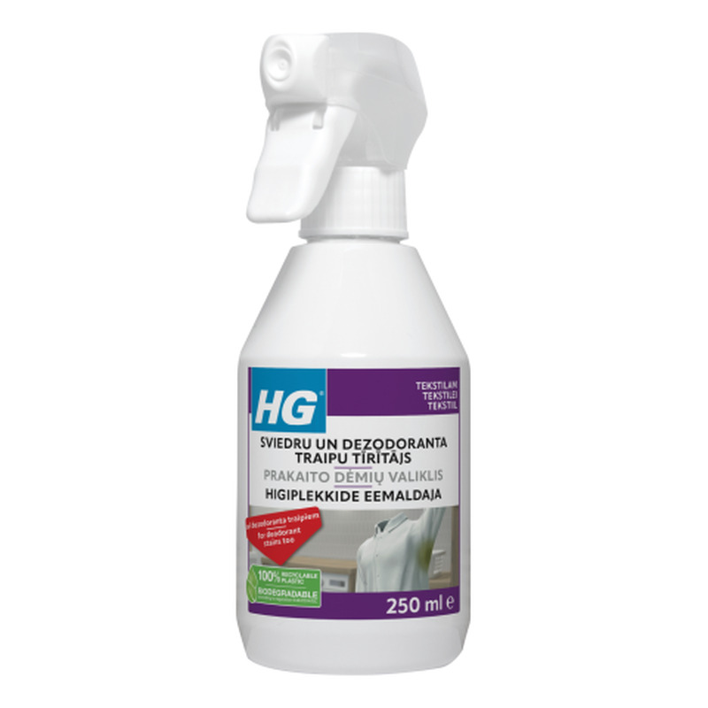 Puhastusvahend HG higi- ja deodorandiplekkidele 250ml