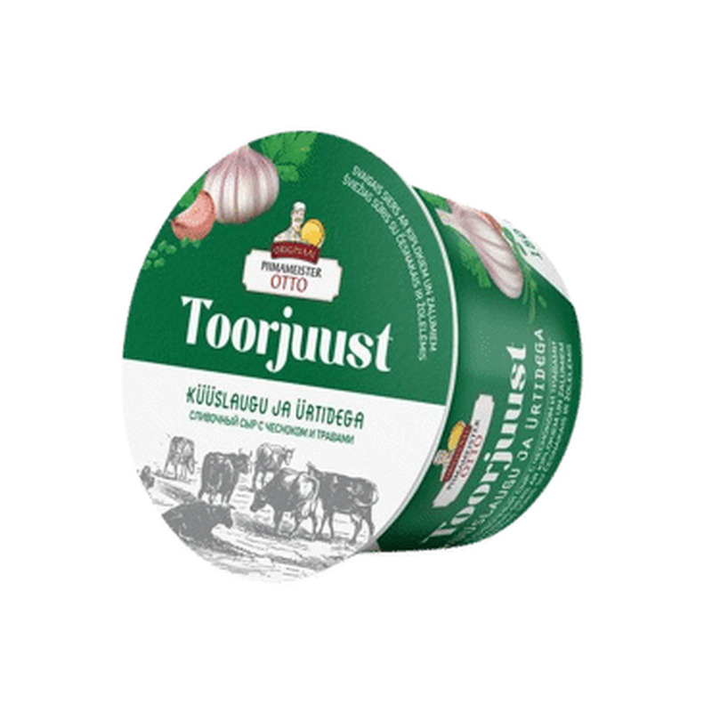 Toorjuust küüslaugu-ürtidega, PIIMAMEISTER OTTO, 150 g