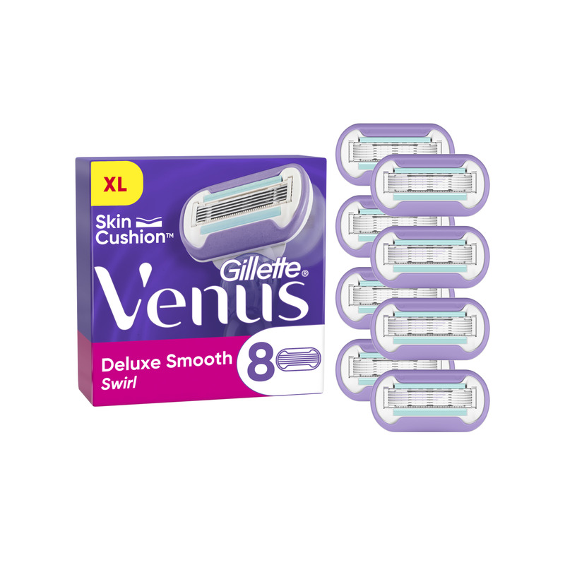 Gillette Venus Deluxe Smooth Swirl Varuterad, 8 tk