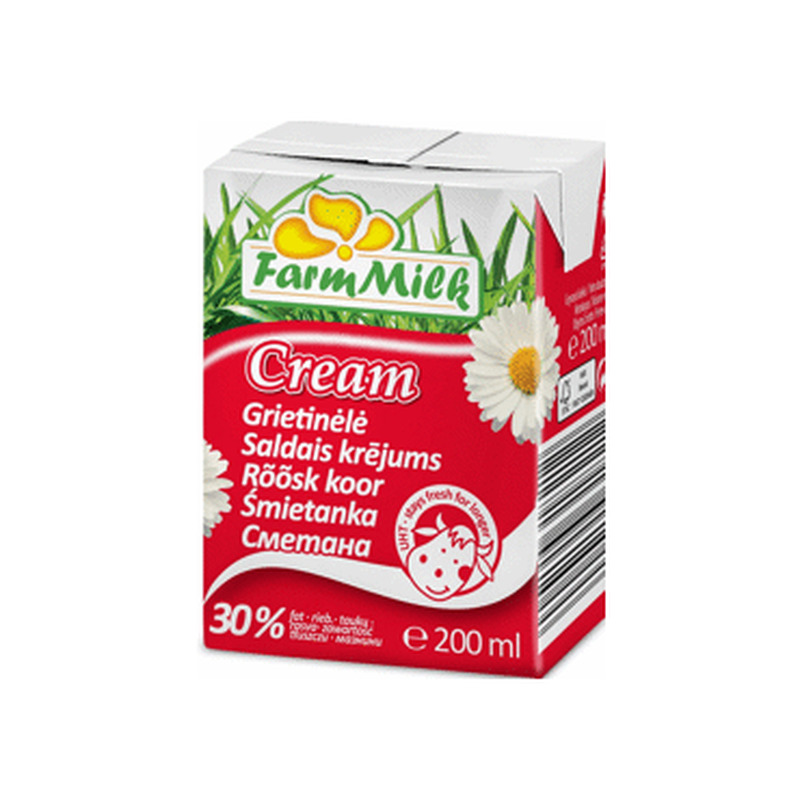 Rõõsk koor FARM MILK UHT 30%, 200ml