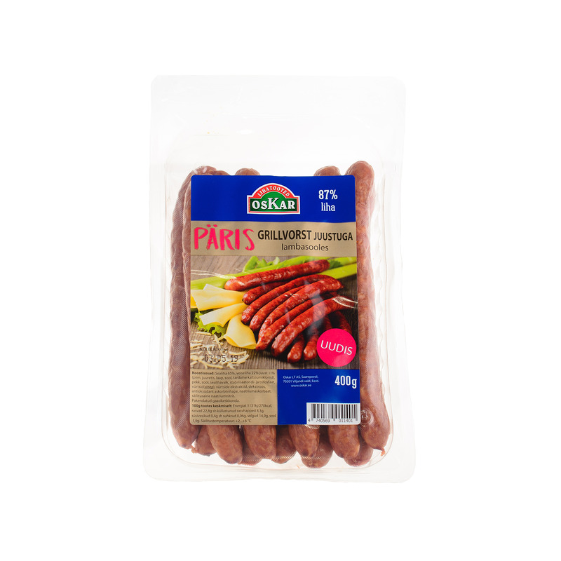 Grillvorst juustuga Päris, OSKAR, 400 g