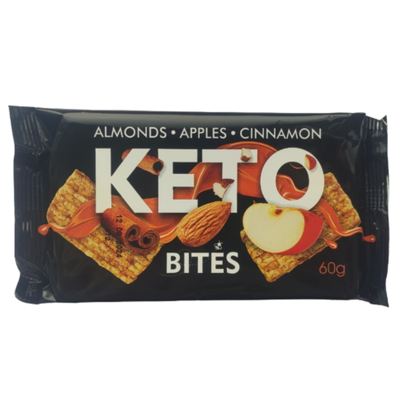 Mandlibatoon õunte ja kaneeliga Keto Bites 60g