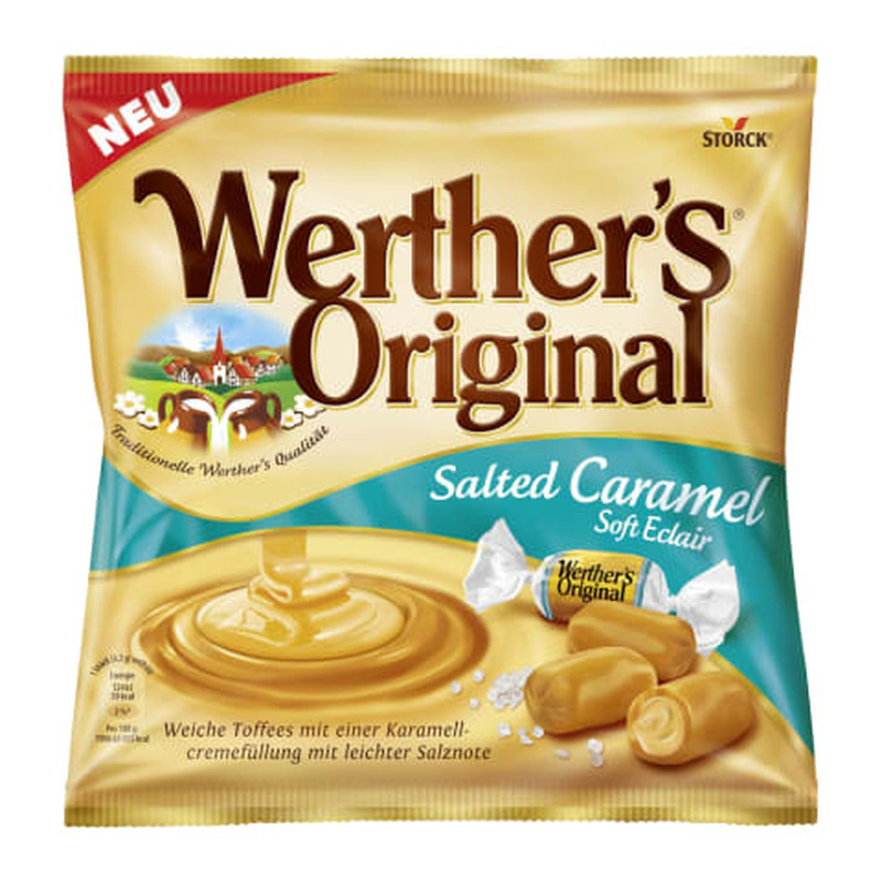 Iirised soolakaramellitäidisega Werther's Original Salted Caramel 125g