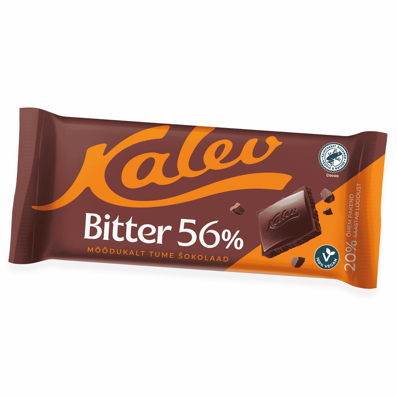 Tume šokolaad Bitter 56%, KALEV, 100 g