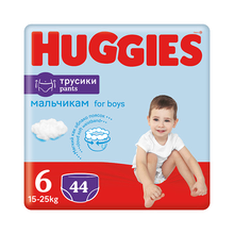 Püksmähkmed Pants 6 Boy, HUGGIES, 15-25kg/44tk