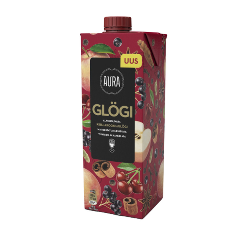 Glögi kirsi-aroonia Aura 1l