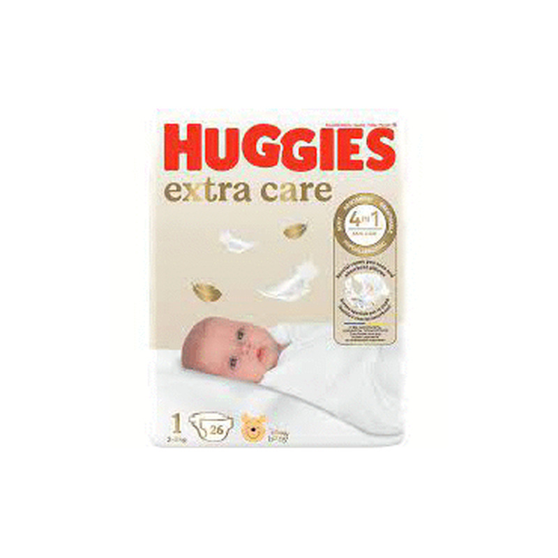 Mähkmed HUGGIES Extra Care S1 2-5kg 26tk