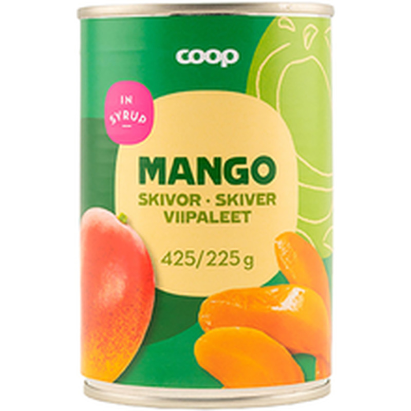 Coop mangoviilud suhkruleemes 425/225g