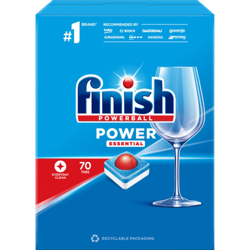 Nõudepesumasina tabletid Finish Powerball Power Essential 70tk