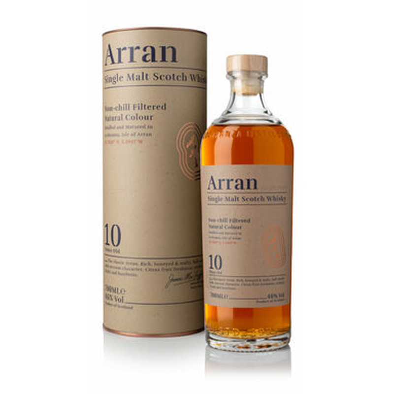 Viski ARRAN 10YO Single Malt Scotch tuubis, 70 cl