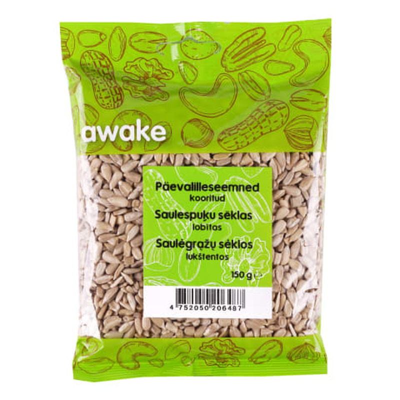 Päevalilleseemned kooritud, AWAKE, 150 g