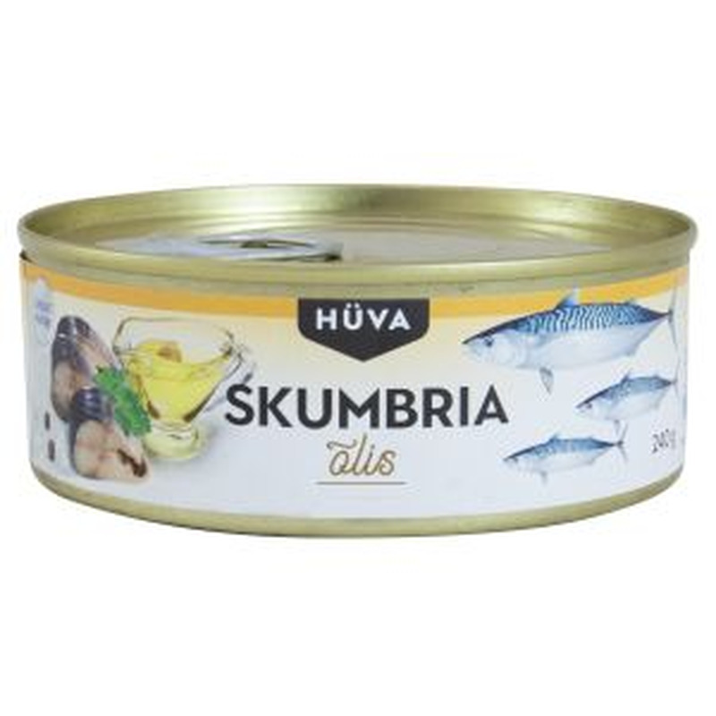 Skumbria õlis, HÜVA, 240 g