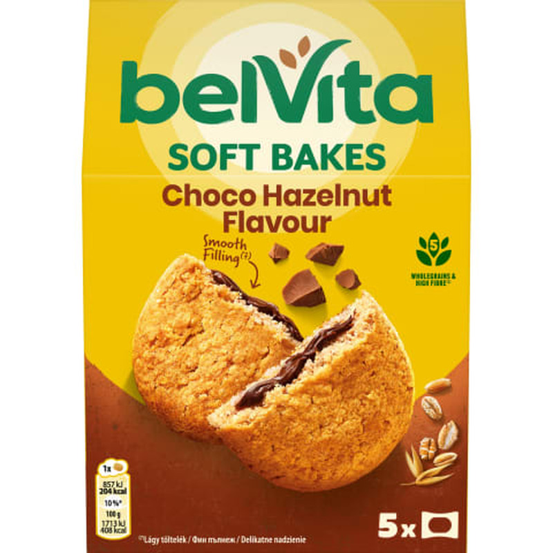 Küpsised šokolaadi Soft Bakes Belvita magusainetega 250g