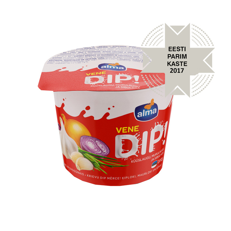 Dipikaste Vene DIP! küüslaugu-murulaugu-sibula, ALMA, 200 g