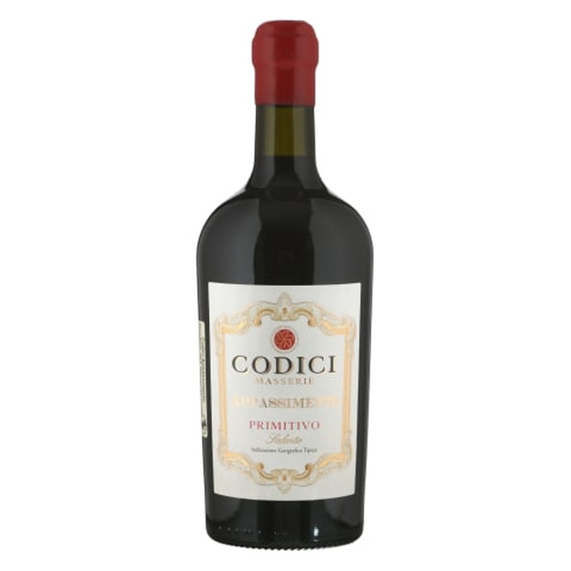 Kaitstud geograafilise tähisega vein Codici Primitivo Appassimento Salento 0,75l